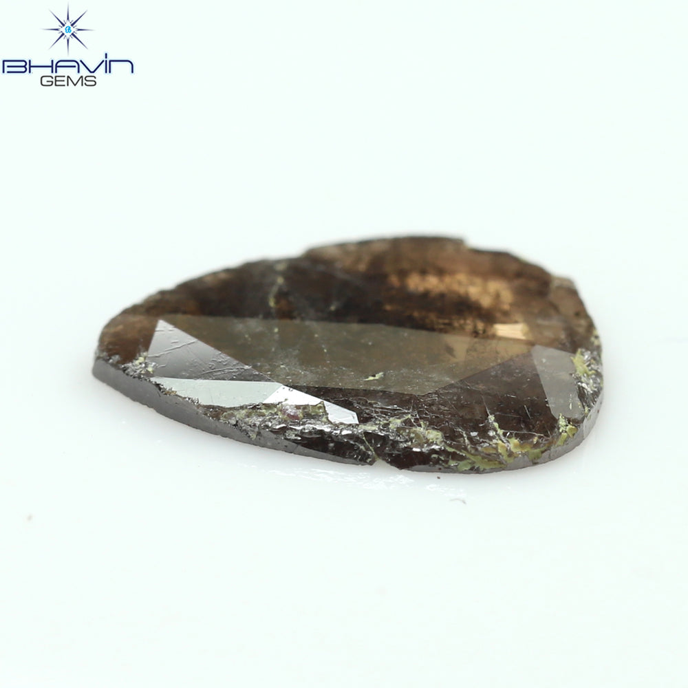 1.17 CT Pear Slice Shape Natural Diamond Brown Color I3 Clarity (11.25 MM)