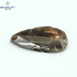 1.17 CT Pear Slice Shape Natural Diamond Brown Color I3 Clarity (11.25 MM)