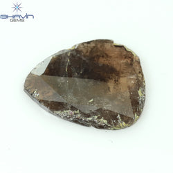 1.17 CT Pear Slice Shape Natural Diamond Brown Color I3 Clarity (11.25 MM)