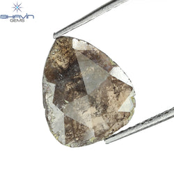 1.17 CT Pear Slice Shape Natural Diamond Brown Color I3 Clarity (11.25 MM)