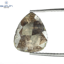 1.17 CT Pear Slice Shape Natural Diamond Brown Color I3 Clarity (11.25 MM)