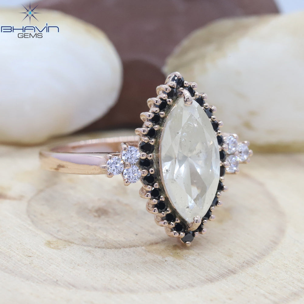 Marquise Diamond White Diamond Natural Diamond Ring Engagement Ring