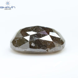 2.47 CT, 0val Shape, Black Gray (Salt and Pepper)Color Loose Diamond, Clarity I3