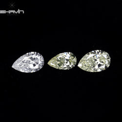 0.30 CT/3 PCS Pear Shape Natural Diamond White Color VS-SI Clarity (4.15 MM)