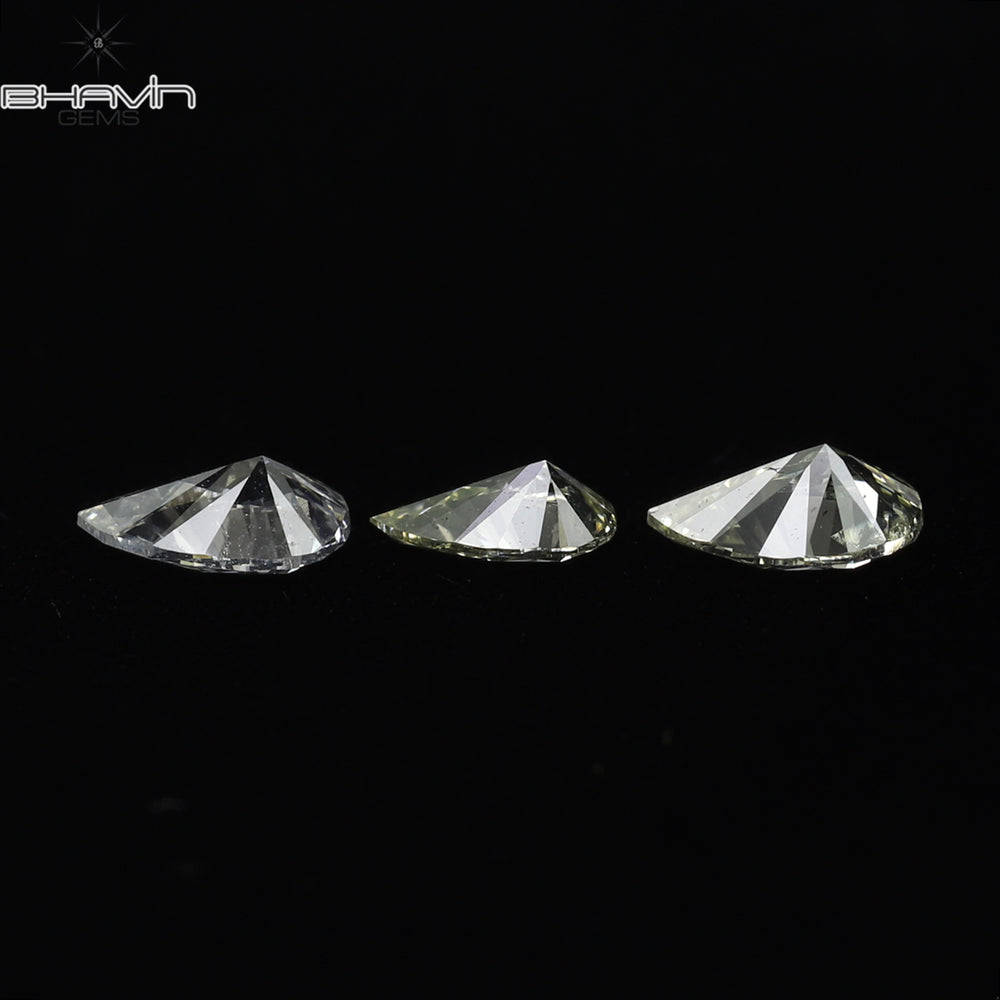 0.30 CT/3 PCS Pear Shape Natural Diamond White Color VS-SI Clarity (4.15 MM)