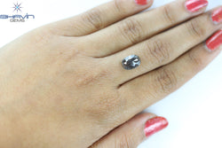 3.22 CT, 0val Shape, Black Gray (Salt and Pepper)Color Loose Diamond, Clarity I3