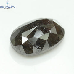 3.22 CT, 0val Shape, Black Gray (Salt and Pepper)Color Loose Diamond, Clarity I3
