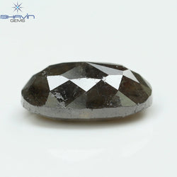 3.22 CT, 0val Shape, Black Gray (Salt and Pepper)Color Loose Diamond, Clarity I3