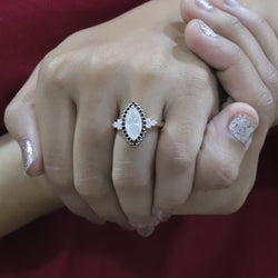 Marquise Diamond White Diamond Natural Diamond Ring Engagement Ring