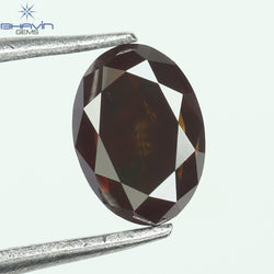0.27 CT, Oval Diamond, Natural loose diamond, Oval Cut, Cognac Color, Gifts, Rings, Diamond, Jewelry, Diamond Ring, TFS-161