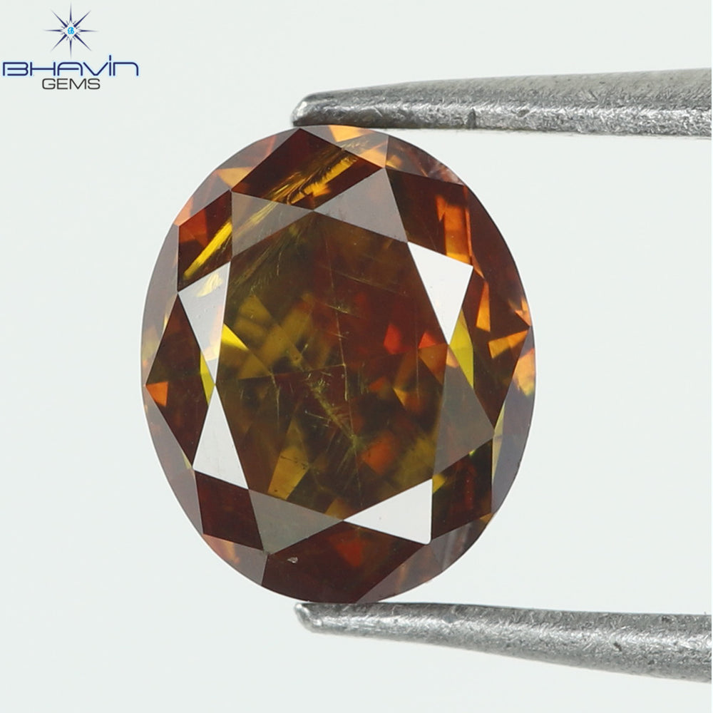 0.37ct オーバルダイヤ 天然ルースダイヤ オーバルカット コニャックカラー ギフト 指輪 ダイヤモンド ジュエリー ダイヤリング TFS-164