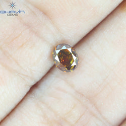 0.37 CT, Oval Diamond, Natural loose diamond, Oval Cut, Cognac Color, Gifts, Rings, Diamond, Jewelry, Diamond Ring, TFS-164