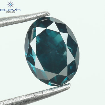0.22 CT, Oval Diamond, Natural loose diamond, Oval Cut, Green Color, Blue Color, Gifts, Rings, Diamond, Jewelry, Diamond Ring, TFS-166