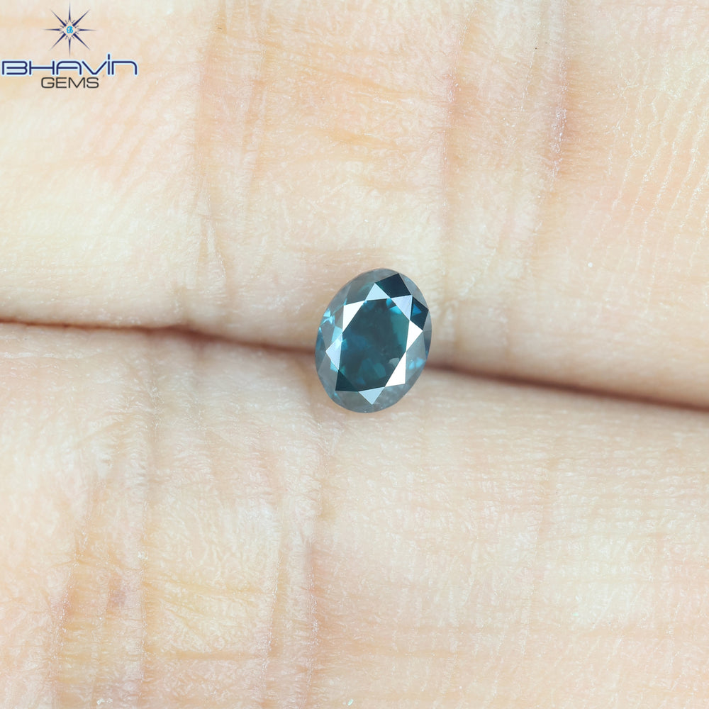 0.22 CT, Oval Diamond, Natural loose diamond, Oval Cut, Green Color, Blue Color, Gifts, Rings, Diamond, Jewelry, Diamond Ring, TFS-166