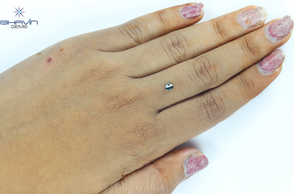 0.22 CT, Oval Diamond, Natural loose diamond, Oval Cut, Green Color, Blue Color, Gifts, Rings, Diamond, Jewelry, Diamond Ring, TFS-166