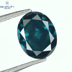 0.30 CT, Oval Diamond, Natural loose diamond, Oval Cut, Green Color, Blue Color, Gifts, Rings, Diamond, Jewelry, Diamond Ring, TFS-170