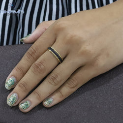 Round Diamond, Natural Diamond Ring, Black Diamond, Gold Ring, Engagement Ring, Wedding Ring, Diamond Ring