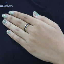 Round Diamond, Natural Diamond Ring, Black Diamond, Gold Ring, Engagement Ring, Wedding Ring, Diamond Ring