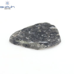 1.91 CT Slice Shape Natural Diamond Salt And Pepper Color I3 Clarity (12.20 MM)