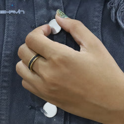 Round Diamond, Natural Diamond Ring, Black Diamond, Gold Ring, Engagement Ring, Wedding Ring, Diamond Ring