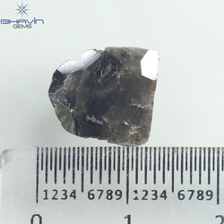 1.56 CT Slice Shape Natural Diamond Black Color I3 Clarity (11.90 MM)