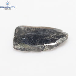1.08 CT Slice Shape Natural Diamond Salt And Pepper Color I3 Clarity (10.00 MM)