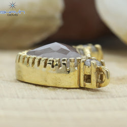 Diamond Pendant, Heart Diamond, White Diamond, Yellow Gold Pendant, Bridal Necklace, Pendant