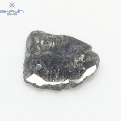 1.08 CT Slice Shape Natural Diamond Salt And Pepper Color I3 Clarity (10.00 MM)