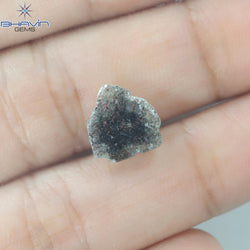 1.20 CT Slice Shape Natural Diamond Salt And Pepper Color I3 Clarity (10.38 MM)