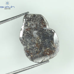 2.79 CT Slice Shape Natural Diamond Salt And Pepper Color I3 Clarity (14.35 MM)