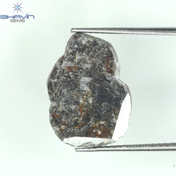 2.79 CT Slice Shape Natural Diamond Salt And Pepper Color I3 Clarity (14.35 MM)