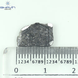 1.59 CT Slice Shape Natural Diamond Salt And Pepper Color I3 Clarity (12.50 MM)