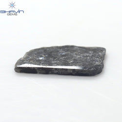 1.59 CT Slice Shape Natural Diamond Salt And Pepper Color I3 Clarity (12.50 MM)