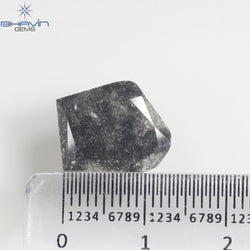 2.69 CT Slice Shape Natural Diamond Salt And Pepper Color I3 Clarity (12.60 MM)