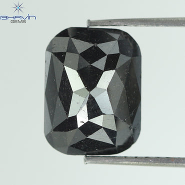 4.29 CT, Radiant Black Natural loose Diamond (10.81 MM)