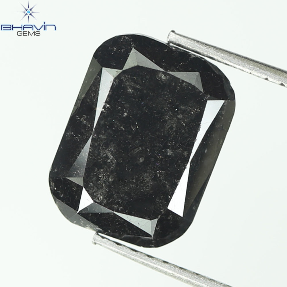 4.29 CT, Radiant Black Natural loose Diamond (10.81 MM)