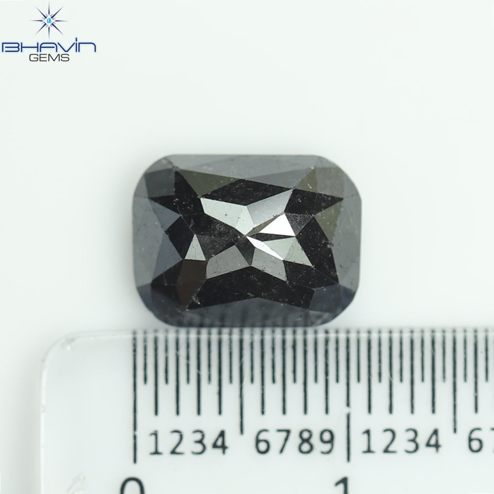 4.29 CT, Radiant Black Natural loose Diamond (10.81 MM)