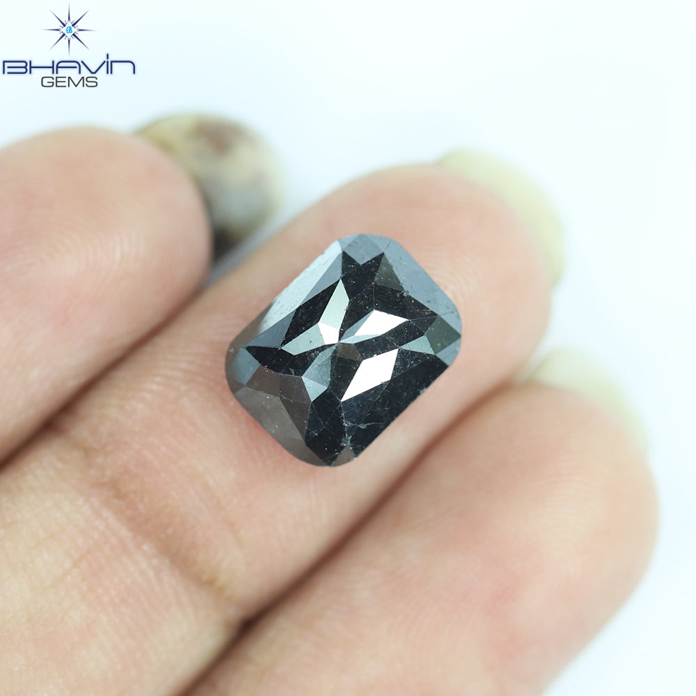 4.29 CT, Radiant Black Natural loose Diamond (10.81 MM)
