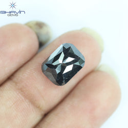 4.29 CT, Radiant Black Natural loose Diamond (10.81 MM)