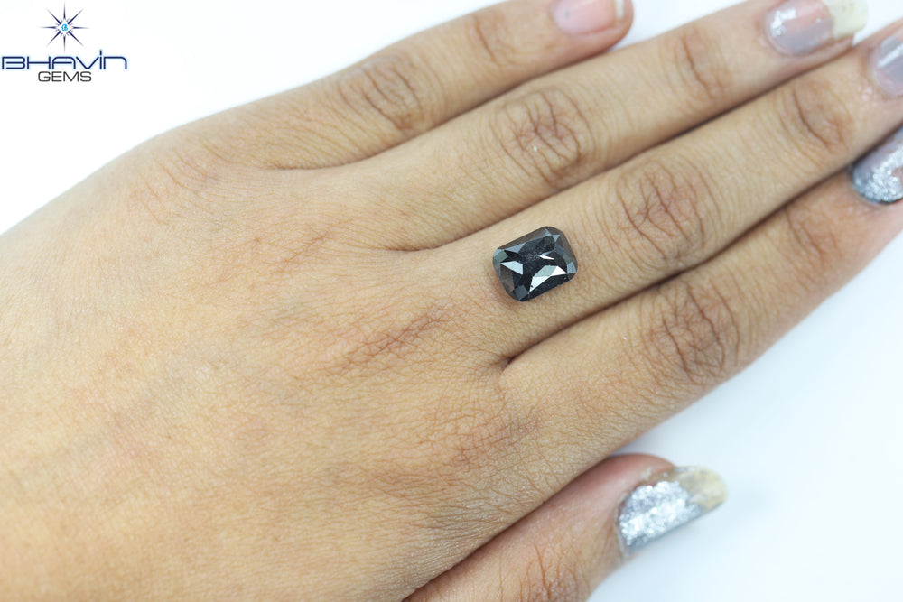 4.29 CT, Radiant Black Natural loose Diamond (10.81 MM)