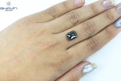 4.29 CT, Radiant Black Natural loose Diamond (10.81 MM)