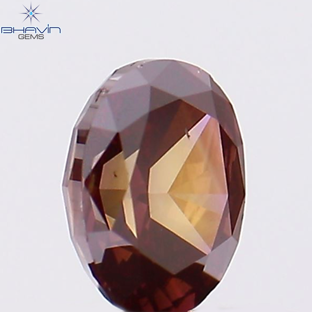 0.33 CT, Oval Shape, Natural Diamond, Pink Color, VS2 Clarity (4.63 MM)