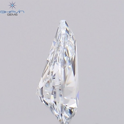 0.09 CT、ペアシェイプ、天然ダイヤモンドの緑がかった青色、VS1 クラリティ (3.78 MM )