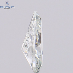 0.11 CT Pear Shape Natural Diamond Greenish Blue Color,  I1 Clarity (4.30 MM )