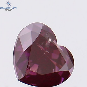 0.27 CT, Heart Shape, Natural Diamond, Pink Color, SI2 Clarity (3.91 MM)