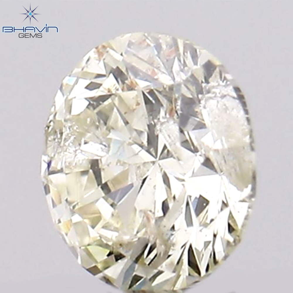 0.30 CT ラウンド ブリリアント カット ダイヤモンド、ホワイト (M) カラー、クラリティ I2