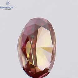 0.27 CT, Oval Shape, Natural Diamond, Brown Pink Color, SI2 Clarity (4.38 MM)