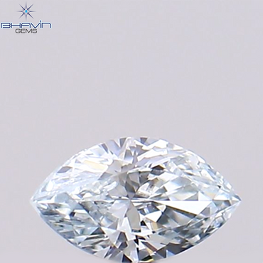0.07 CT, Marquise  Shape Natural Diamond Greenish Blue Color, VS1 Clarity (3.67 MM )