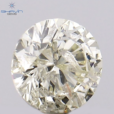 0.30 CT Round Brilliant Cut Diamond,  White (M) Color, Clarity I2