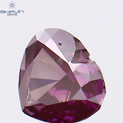 0.27 CT, Heart Shape, Natural Diamond, Pink Color, SI2 Clarity (3.91 MM)